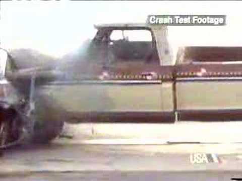 Crash test F-150 vs Ford escort