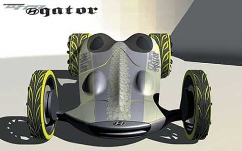 ... a Huyndai GreenSpeed Gator напоминает зеленую рептилию