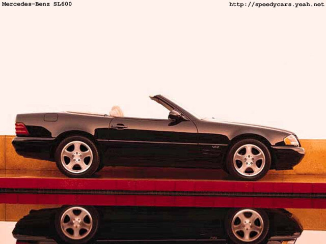 Mercedes-Benz SL IV (R129), родстер, глянцевый чёрный, вид сбоку — фото 4419