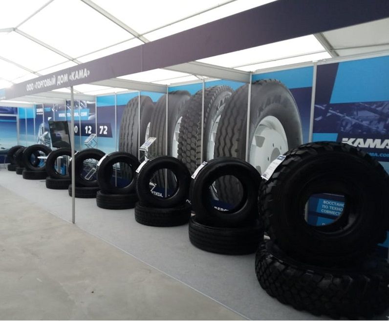 На стенде KAMA TYRES была представлена продукция, востребованная крупными перевозчиками