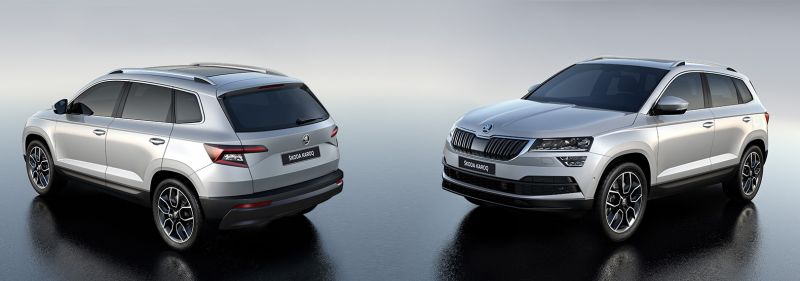 SKODA KAROQ. Автомобиль со стрелой