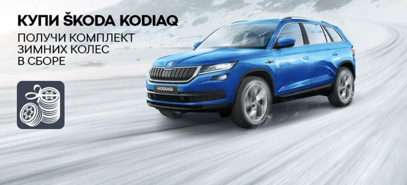 Зимняя резина в подарок при покупке SKODA KODIAQ в ВЕНТУС 